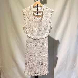 Cream Crochette Dress w/ Side Cutouts